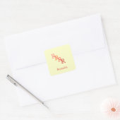 Carré Sticker - Monogramme portant le nom 2 (Enveloppe)