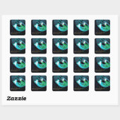 Carré Sticker Monogramme turquoise Masquerade (Feuille)