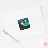 Carré Sticker Monogramme turquoise Masquerade (Enveloppe)