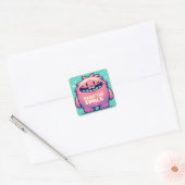 Carré Sticker monstre “Keep the smile“ (Enveloppe)