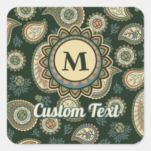 Carré Sticker Motif Cypress Paisley