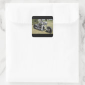 Carré Sticker moto squelette (Sac)