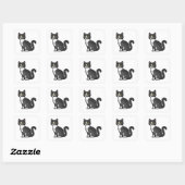 Carré Sticker Mozzie Cat (Feuille)