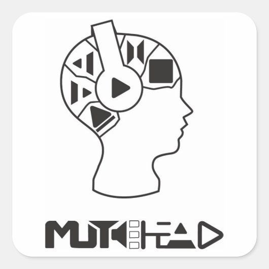 Carré Sticker MuteHead (Devant)