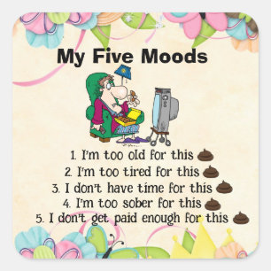 Carré Sticker My Five Moods