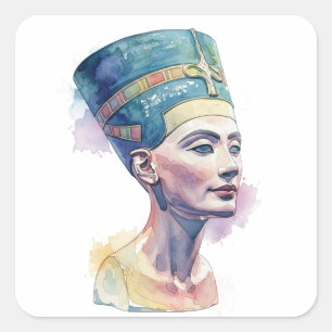 Carré Sticker Nefertiti Majestic Premium Aquarelle