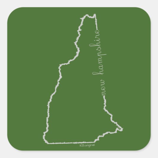 Carré sticker New Hampshire (Devant)