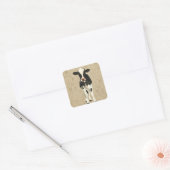 Carré Sticker Onyx & Pearl Cow (Enveloppe)