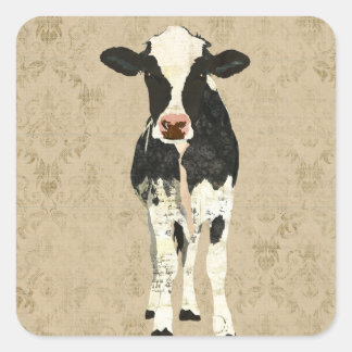 Carré Sticker Onyx & Pearl Cow