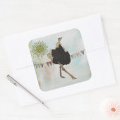 Carré Sticker Ornate Ostrich Sunshine (Enveloppe)