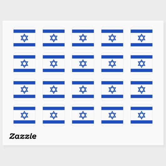 Carré Sticker Pack Drapeau d'Israël (Feuille)