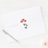 Carré Sticker Panda and Balloons (Enveloppe)