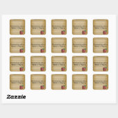 Carré Sticker papier règle pour un enseignant (Feuille)