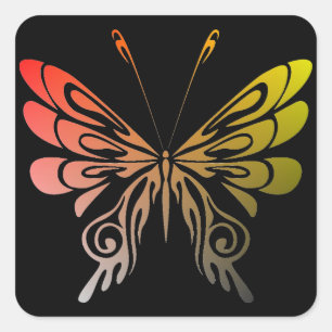 Carré Sticker papillon