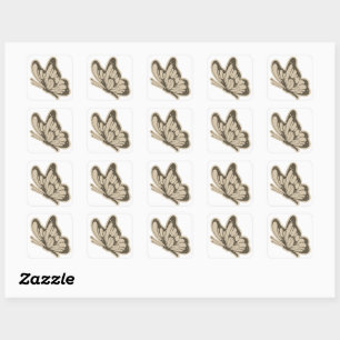 Carré Sticker Papillon vintage (20 pièces)