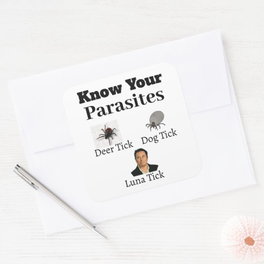 Carré Sticker Parasites (Enveloppe)