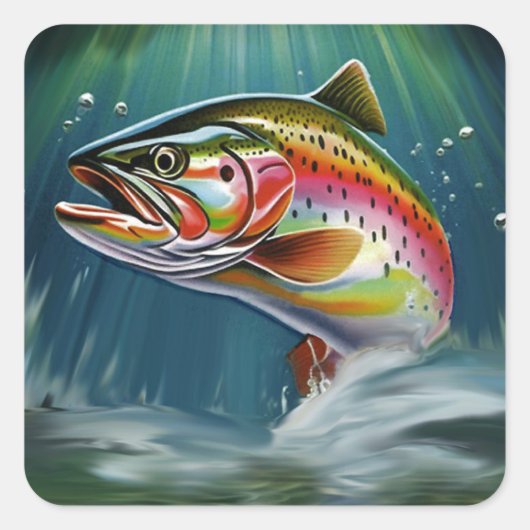 Carré Sticker pêche, Amateurs de pêche (Devant)
