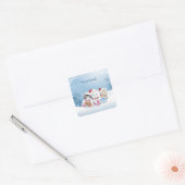 Carré Sticker Père Noël Kittens de Noël (Enveloppe)