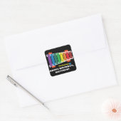 Carré Sticker personnalisé Rainbow Xylophone Classic Toy (Enveloppe)