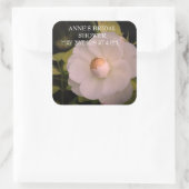 Carré Sticker photo à fleurs blanches Fête des mariées (Sac)