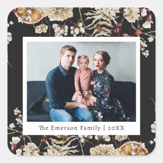 Carré Sticker photo Black Holiday (Devant)