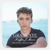 Carré Sticker photo Guy Grad Modern Graduation (Devant)