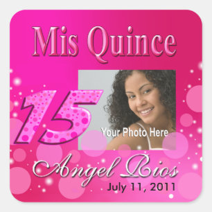 Carré Sticker Photo Party Mis Quince I