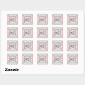 Carré Sticker photo pour fille de l'ours (Feuille)
