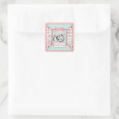Carré Sticker photo pour fille de l'ours (Sac)