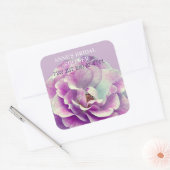 Carré Sticker photo rose Fleur Fête des mariées (Enveloppe)