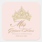 Carré Sticker Pink Gold Mis Quince Anos (Devant)