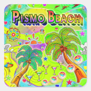 Carré Sticker Pismo Beach Mind Focus