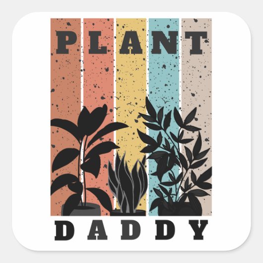 Carré Sticker plante Daddy (Devant)