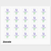Carré Sticker plaque de conception Lavender (Feuille)