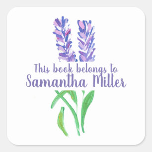 Carré Sticker plaque de conception Lavender