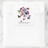 Carré Sticker Plaque de livret pour papillons (Sac)