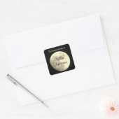 Carré Sticker plaque de lune personnalisée (Enveloppe)