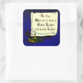 Carré Sticker plaque de présentation vintage (Sac)