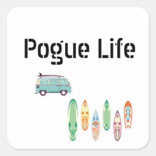 Carré Sticker Pogue Life