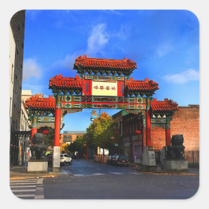 Carré Sticker Portland Chinatown Gate #1