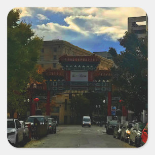 Carré Sticker Portland Chinatown Gate #2