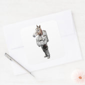 Carré Sticker pour astronaute Pferd (Enveloppe)