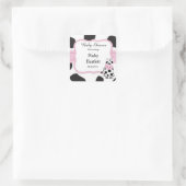 Carré Sticker pour Baby shower d'impression de vache (Sac)