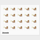 Carré Sticker pour bébé de coup de glace (Feuille)