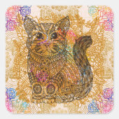 Carré Sticker pour chat (Devant)
