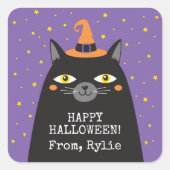 Carré Sticker pour chat Halloween (Devant)