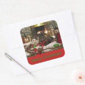 Carré sticker pour chats de Noël (Enveloppe)
