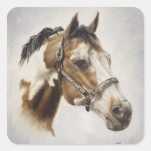 Carré Sticker pour Cheval à peinture