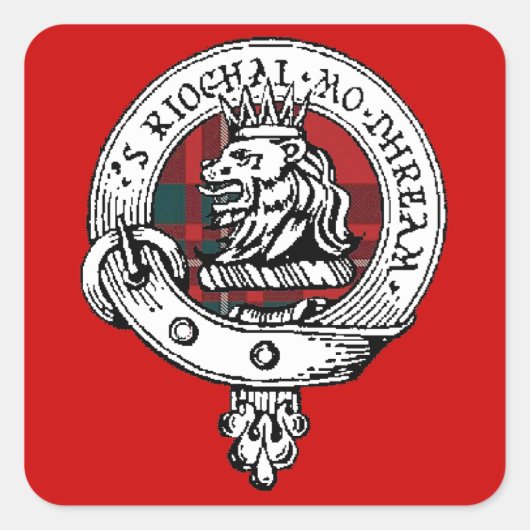 Carré Sticker pour clan MacGregor RED (Devant)