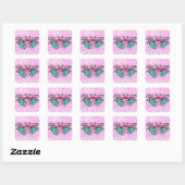 Carré Sticker pour crabe rose et sabot (Feuille)